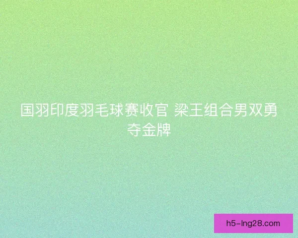 国羽印度羽毛球赛收官 梁王组合男双勇夺金牌